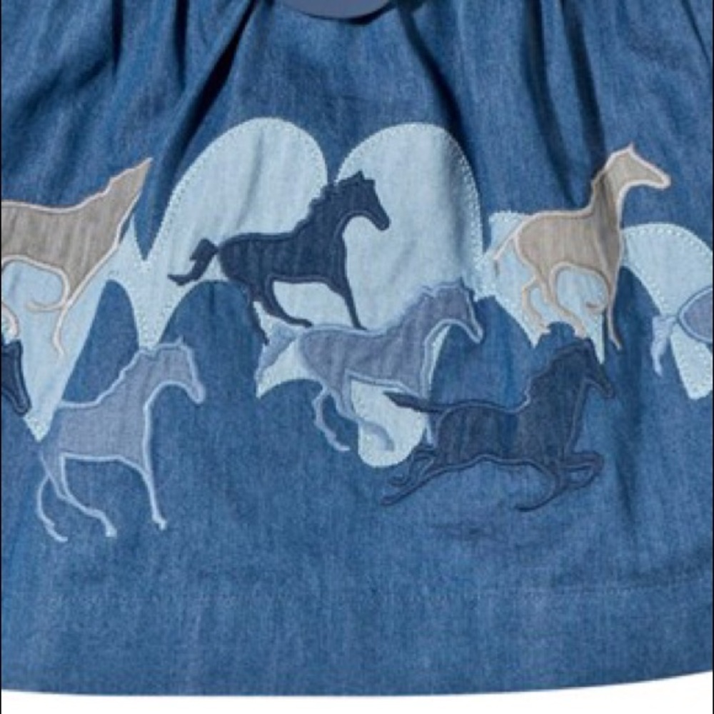 Stella McCartney Toddler Blue Chambray Horse Dress